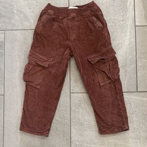 Zara Boys Corduroy Cargo Pants, Sz 4-5 Years